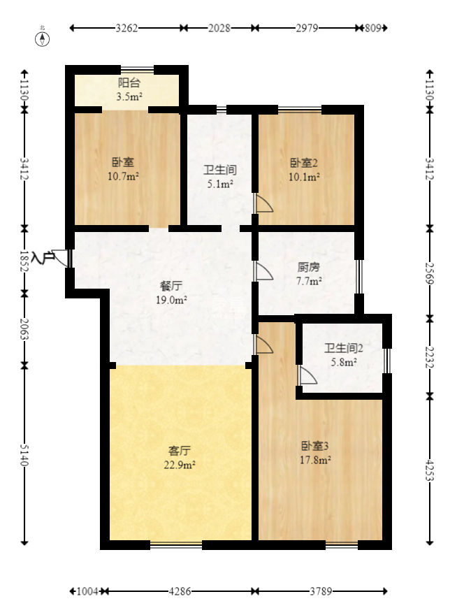 日盛湖湘花苑  3室2厅2卫    95.0万