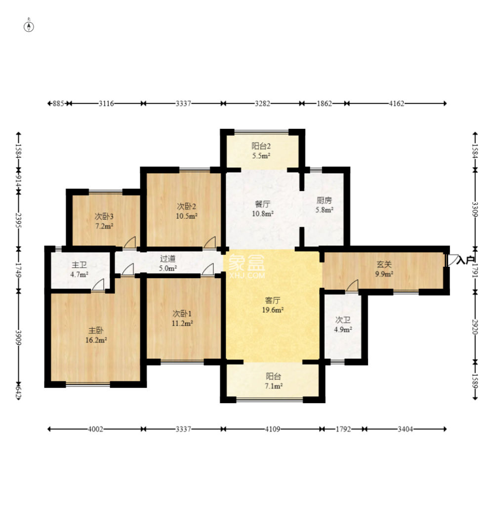 山语城三期  3室2厅1卫    138.0万