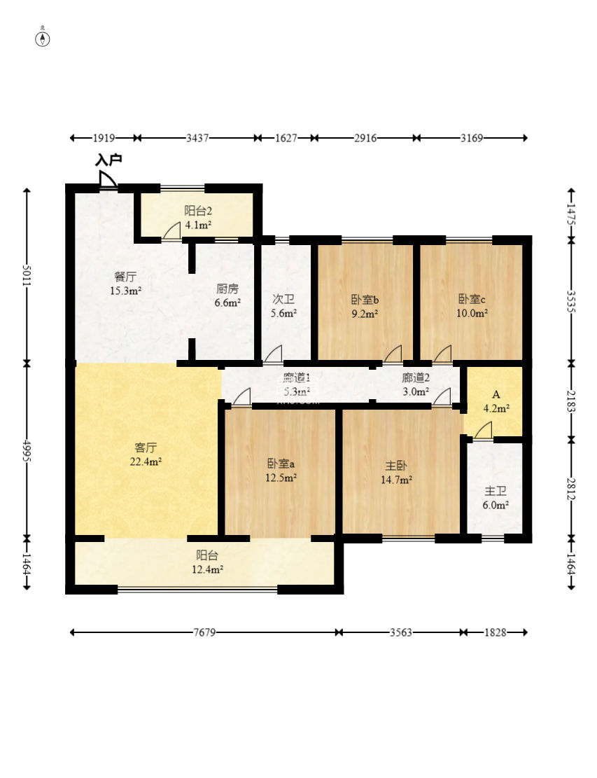 百世云境  4室2廳2衛(wèi)   158.00萬(wàn)