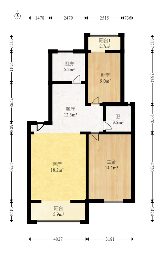 湘瑞家园 2室2厅1卫 42.0万 湘瑞家园 2室2厅1卫 42.0万户型图
