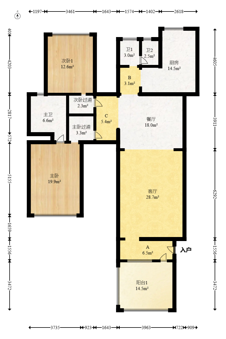 海伦春天  5室3厅2卫    396.0万 海伦春天  5室3厅2卫    396.0万户型图