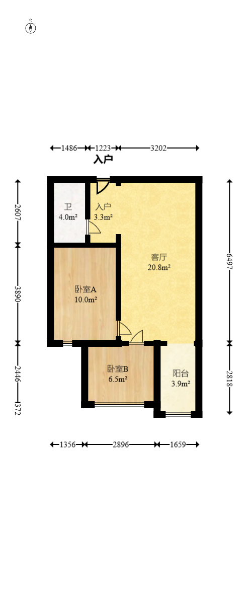 才子嘉都  1室1厅1卫   41.00万室内图1