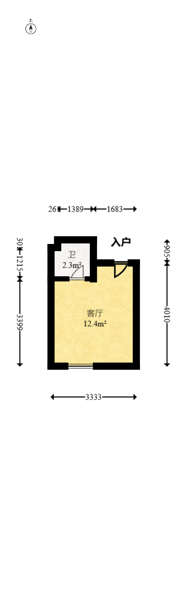 才子嘉都  1室1厅1卫   16.80万室内图1