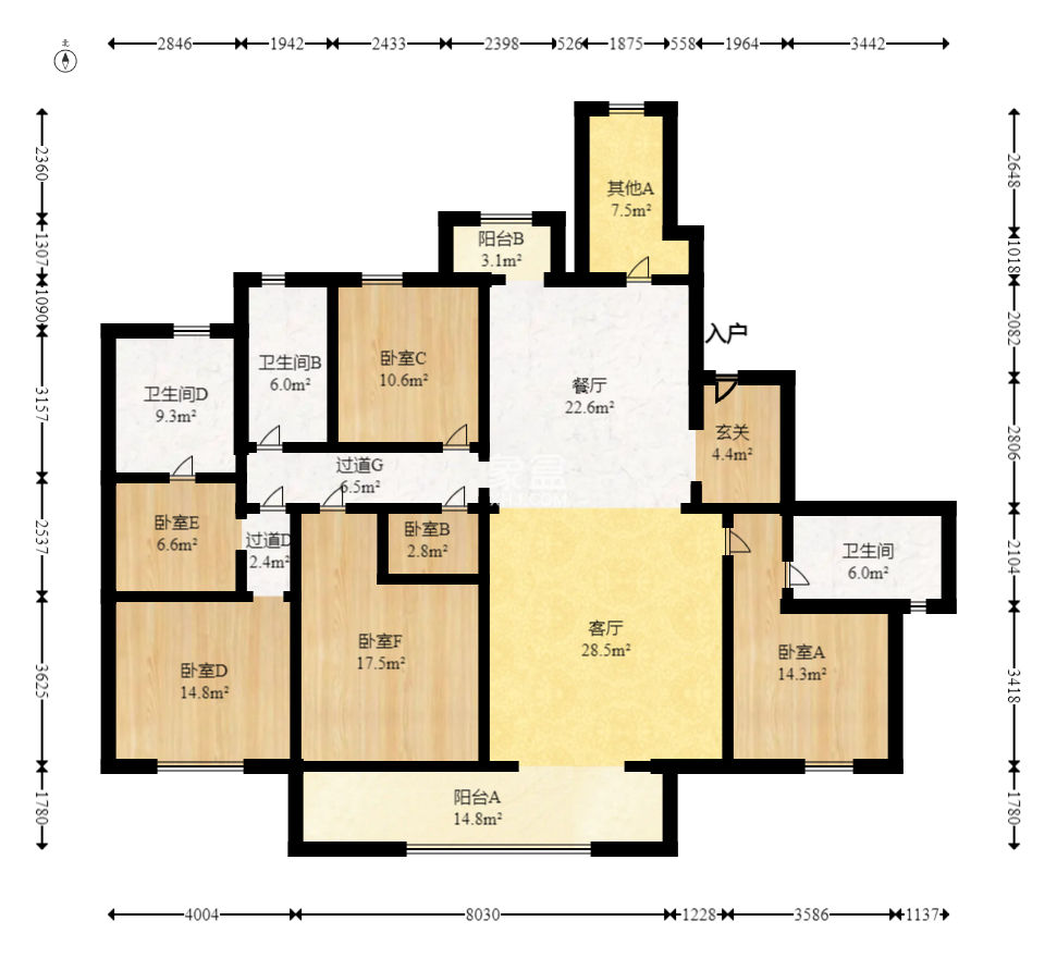 世茂璀璨天城  4室2厅3卫    239.0万