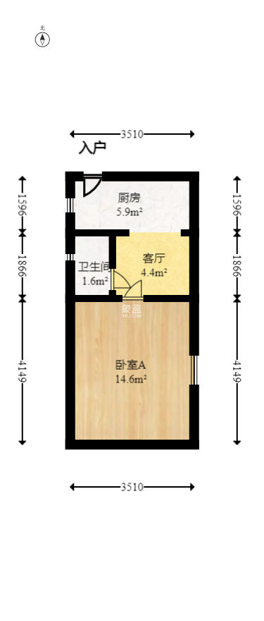 裕农街散盘  1室1厅1卫   35.00万