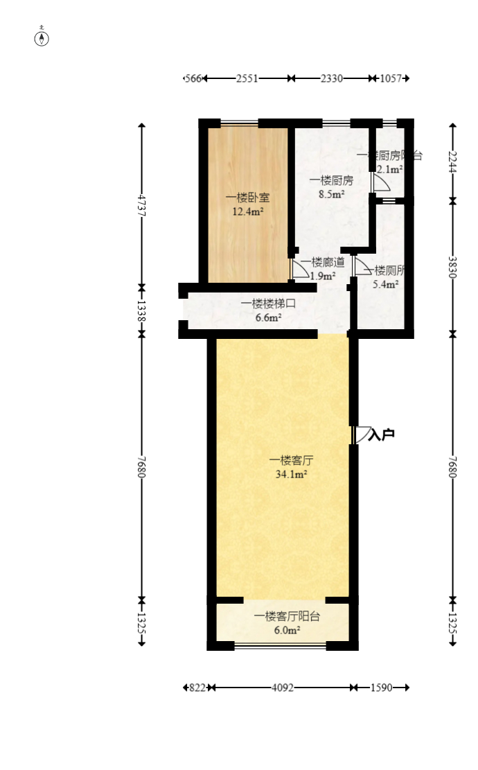 阳光100二期 3室2厅1卫 118.0万 阳光100二期 3室2厅1卫 118.0万户型图