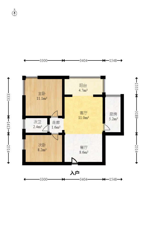 御景峰 3室2厅1卫 127.0万 御景峰 3室2厅1卫 127.0万户型图