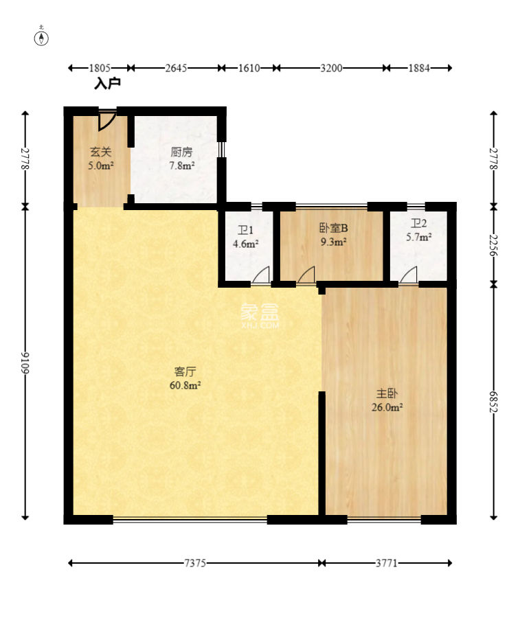 建投象山国际  1室0厅0卫   142.80万