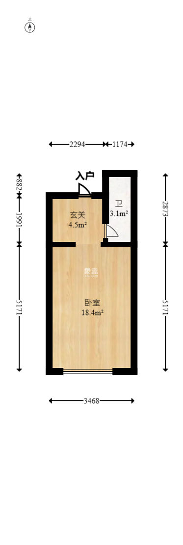 弘坤云寓  1室1厅1卫   35.00万