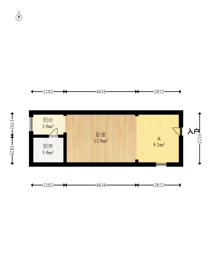 克拉美丽山庄（晟领国际）  1室0厅0卫   28.00万室内图1