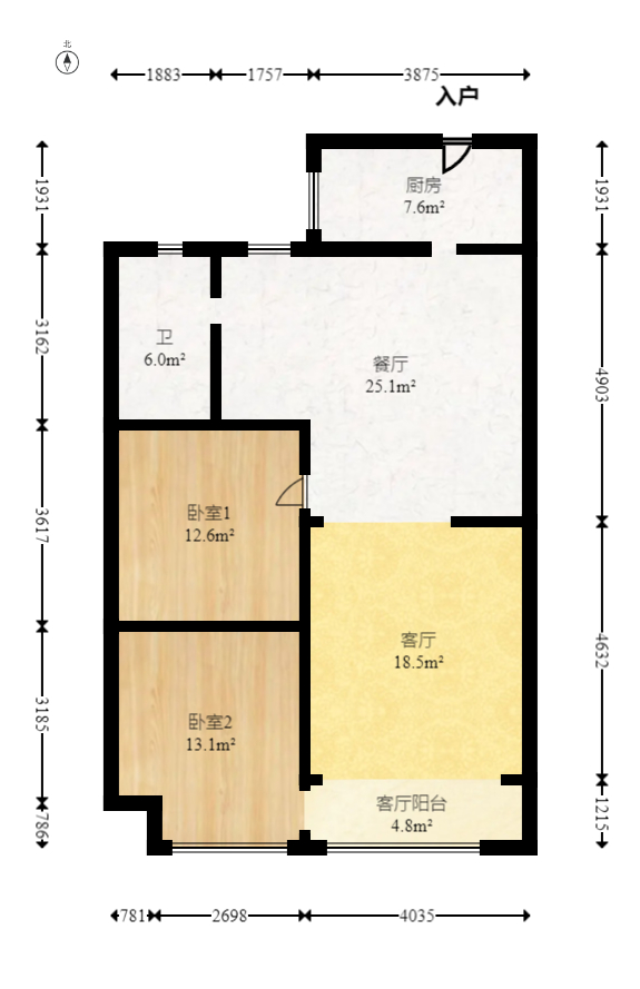 中建钰和城  4室2厅2卫   227.00万室内图1