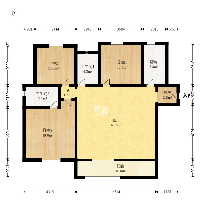珠江東方明珠（新地東方明珠）三期  3室2廳2衛(wèi)   100.00萬