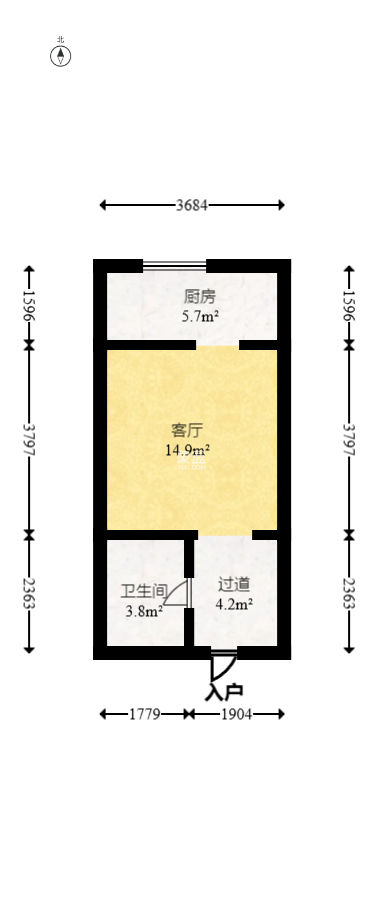 明发国际城  1室1厅1卫   23.00万