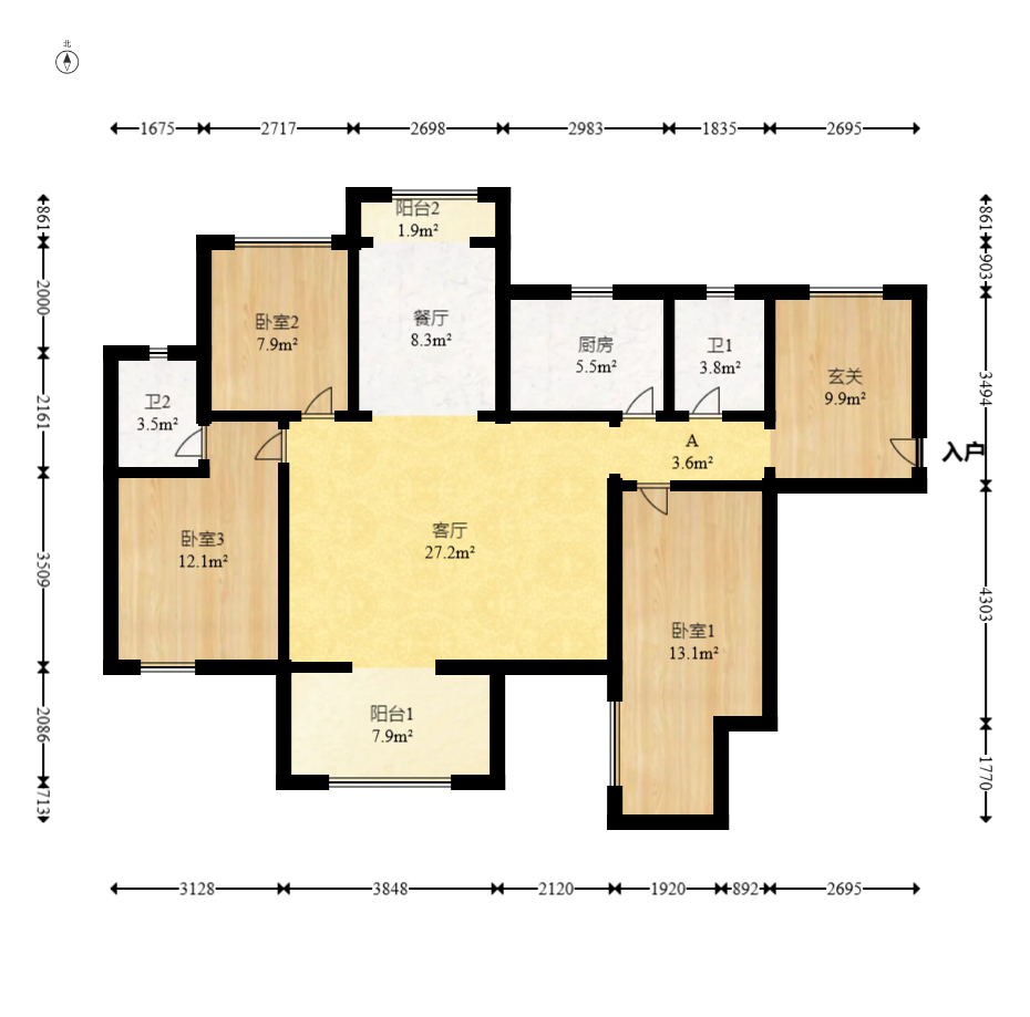 浩龙音乐界  4室2厅2卫    68.0万 浩龙音乐界  4室2厅2卫    68.0万户型图