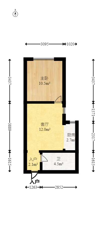 红树湾  1室1厅1卫   23.80万室内图1