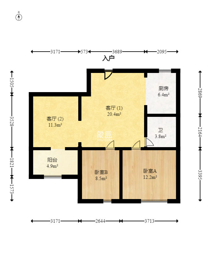 望兴嘉年华（望兴新苑）  3室2厅1卫   75.00万