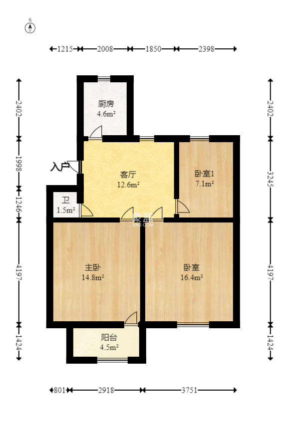 东广济桥社区  3室2厅1卫   63.00万