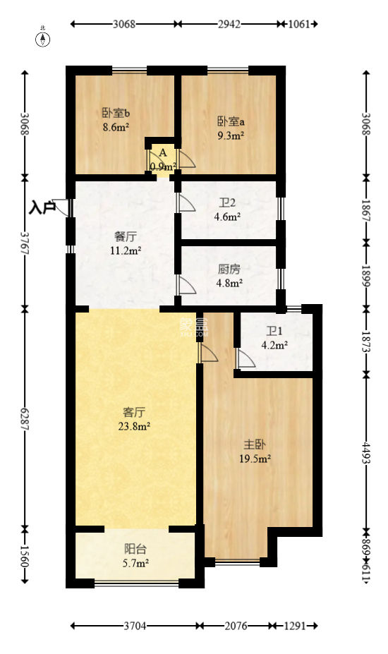 澳海望洲府  3室2厅2卫    69.8万