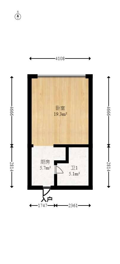 江山帝景哈佛  1室1厅1卫   28.80万室内图1