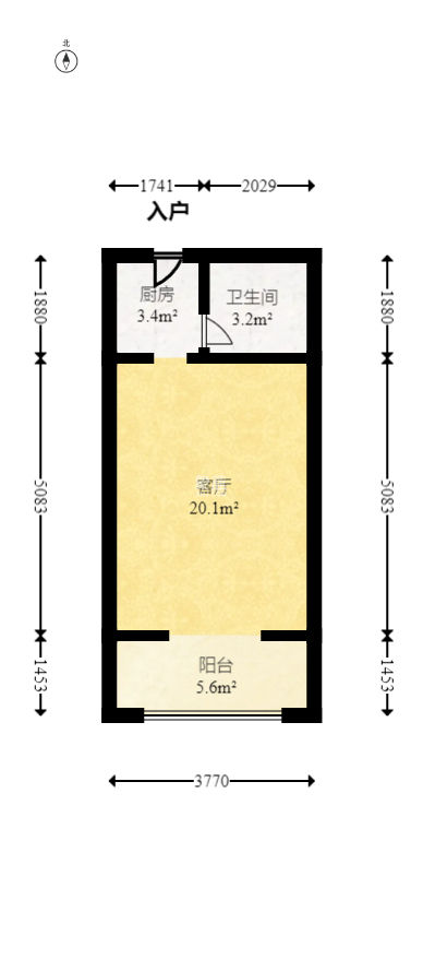 花漾年华（桂花园）  1室1厅1卫   28.50万
