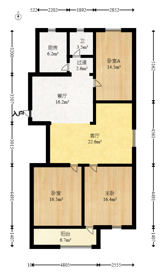 中南汽车世界  3室2厅2卫    45.0万室内图1