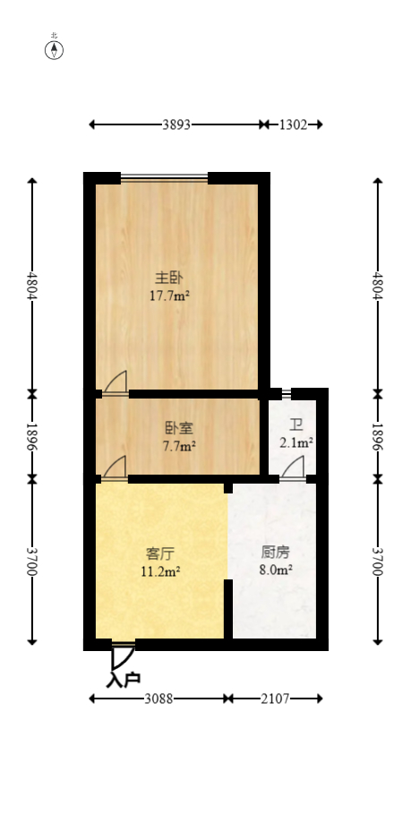 紫晶城  1室1厅1卫   24.30万室内图1