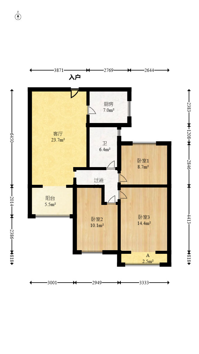 龙湖湘风原著（龙湖湘风星城）  3室2厅1卫    68.0万