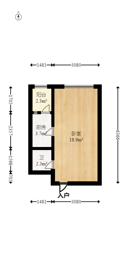 荣悦台  1室1厅1卫    38.5万 荣悦台  1室1厅1卫    38.5万户型图