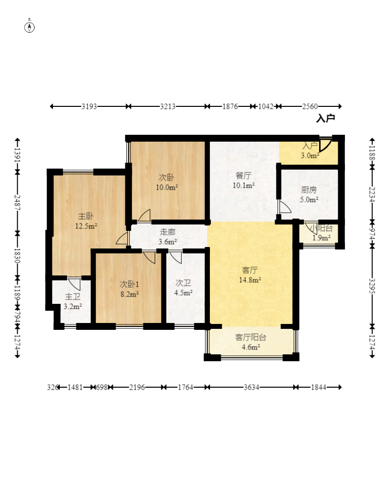 道客和悦坊 3室2厅2卫 152.0万 道客和悦坊 3室2厅2卫 152.0万户型图