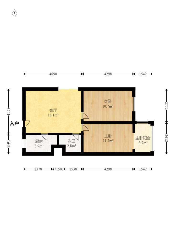 侨诚花园  3室1厅1卫   118.00万室内图1