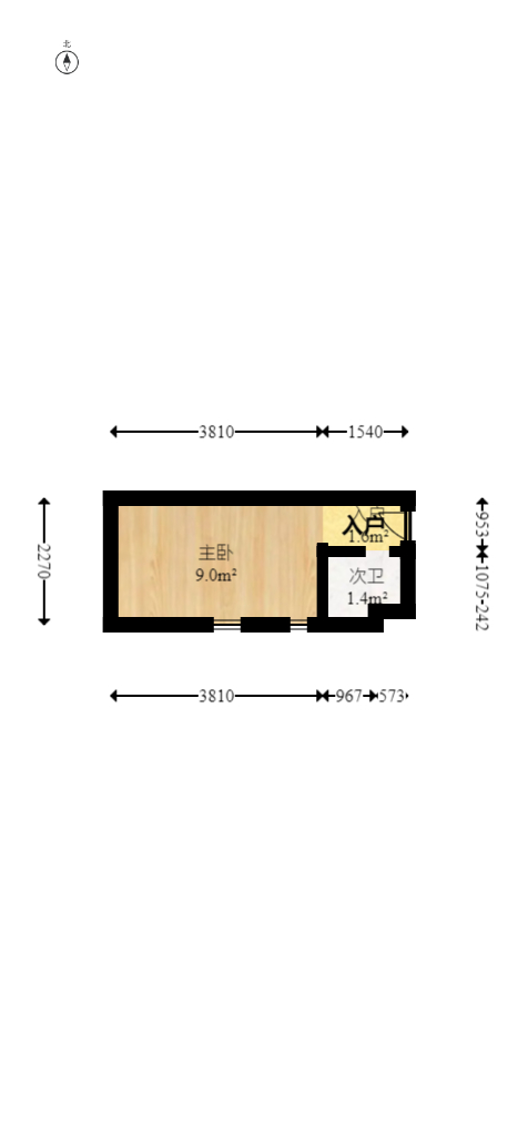 东方文华府  1室0厅1卫   23.00万室内图1