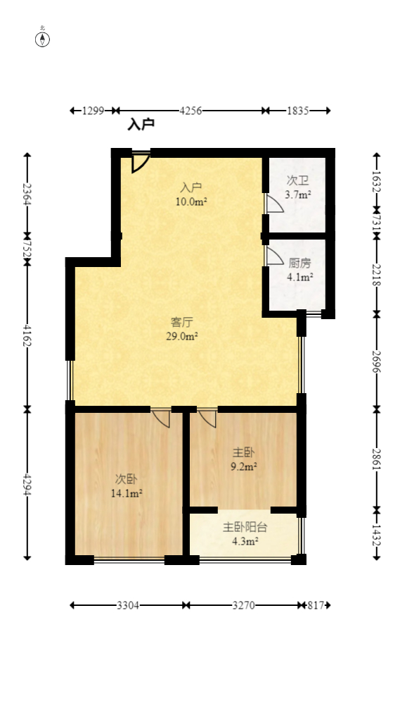 富豪大厦(富豪花园) 2室2厅1卫 139.5万 富豪大厦(富豪花园) 2室2厅1卫 139.5万户型图