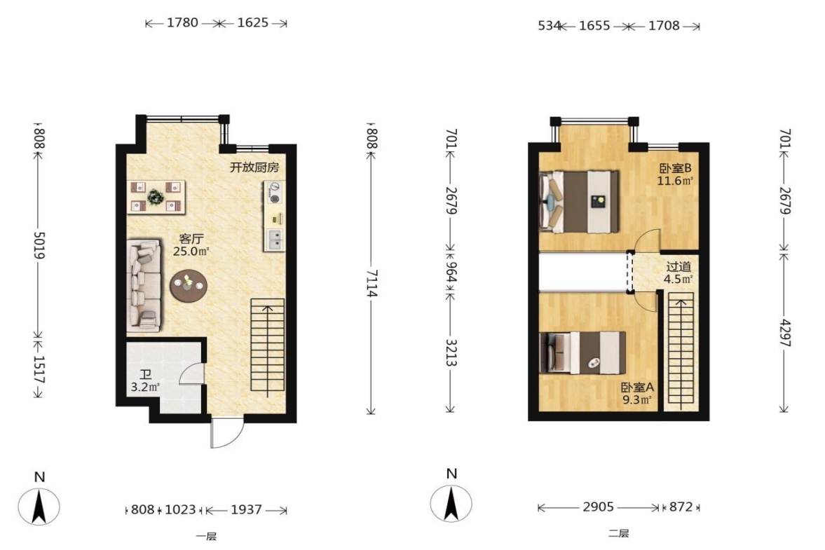 绿地海长流五期(绿地缤纷城) 2室2厅1卫 80.0万 绿地海长流五期(绿地缤纷城) 2室2厅1卫 80.0万户型图