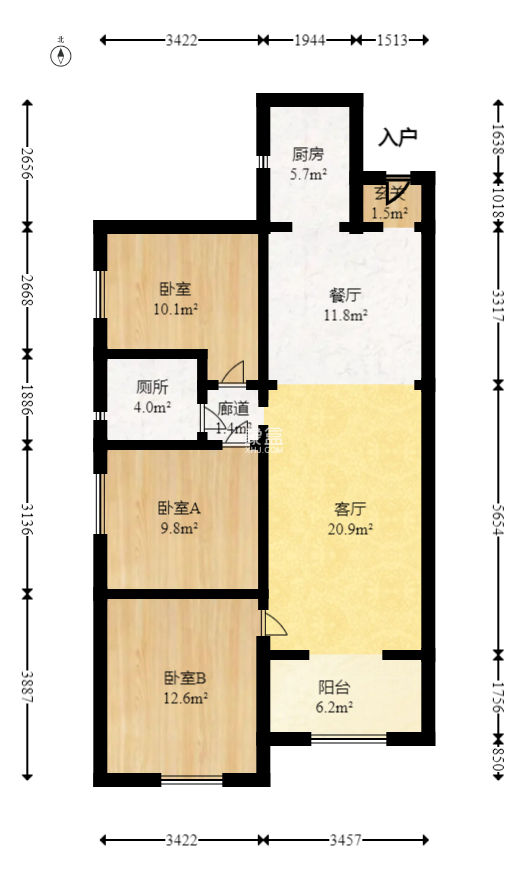 兰亭湾畔  3室2厅1卫   99.00万