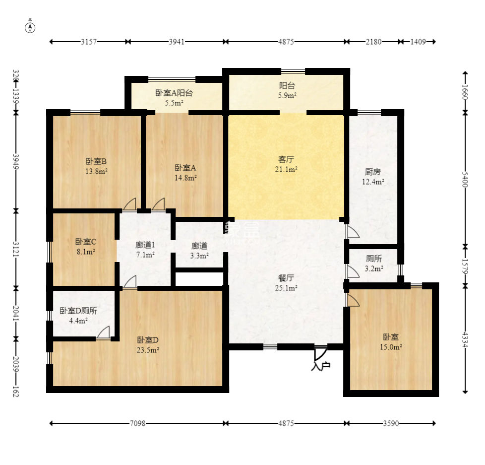 礦冶研究院和鋒大廈  5室2廳2衛(wèi)   185.00萬(wàn)
