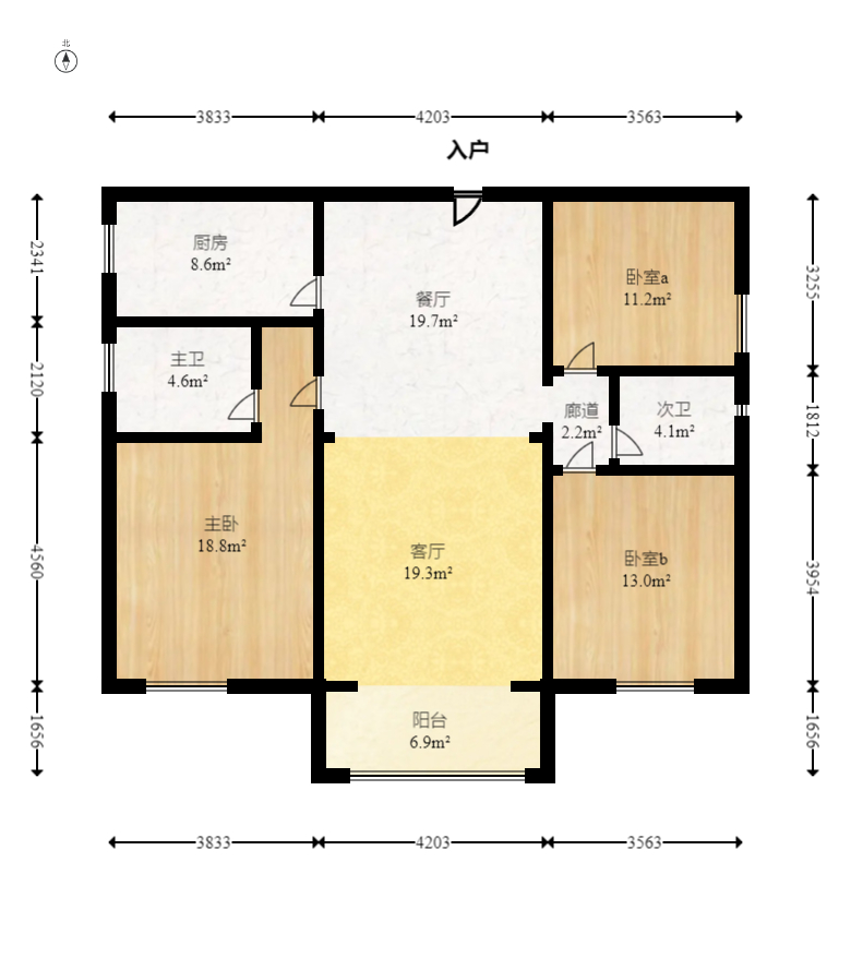 梅溪盛荟  3室2厅2卫    115.8万 梅溪盛荟  3室2厅2卫    115.8万户型图