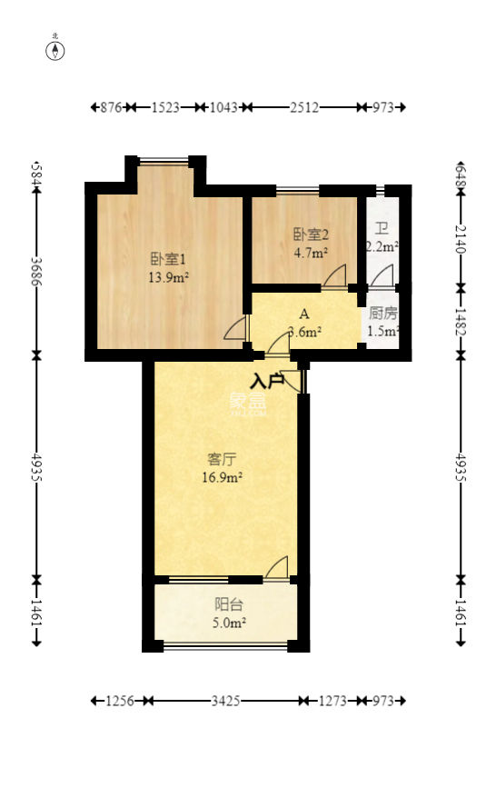 红花坡轻工设计院（轻安宿舍）  2室1厅1卫   26.00万