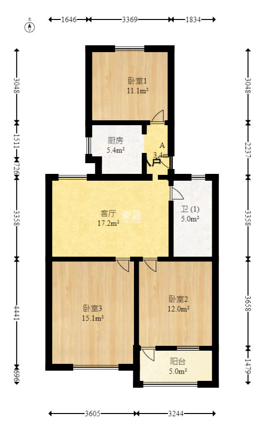 金科园  3室1厅1卫   56.00万