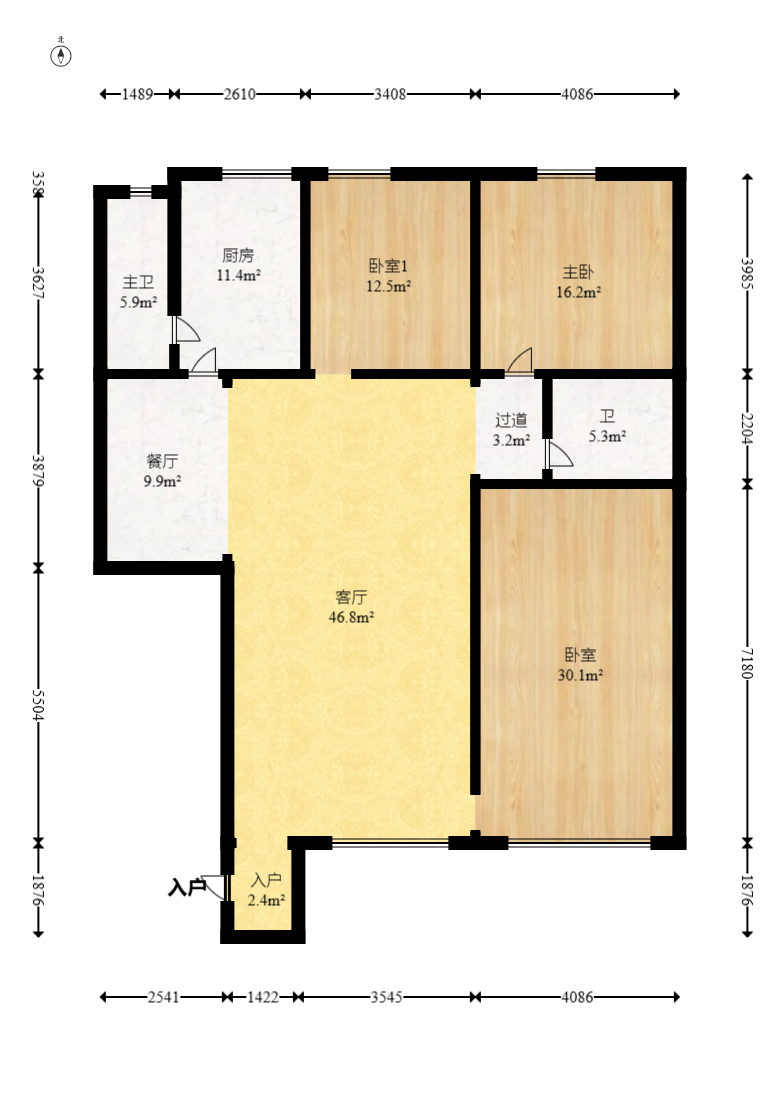 天心电脑城(朝阳丽景,朝阳丽园)  3室2厅2卫    82.0万 天心电脑城(朝阳丽景,朝阳丽园)  3室2厅2卫    82.0万户型图