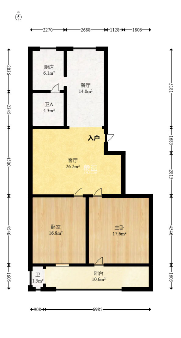 中南汽车世界  2室2厅1卫   34.80万