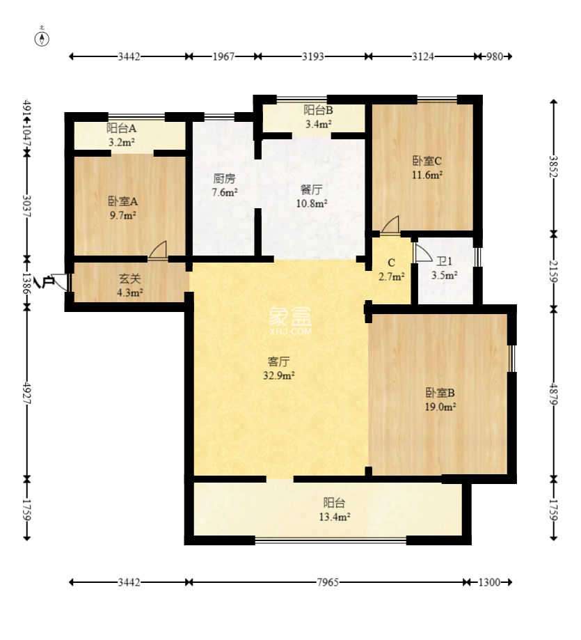 汉唐翰林府  5室3厅2卫   140.00万