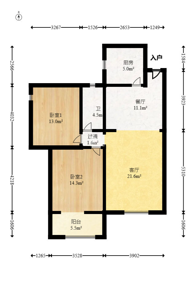 尚東紫郡  2室2廳1衛(wèi)   82.00萬