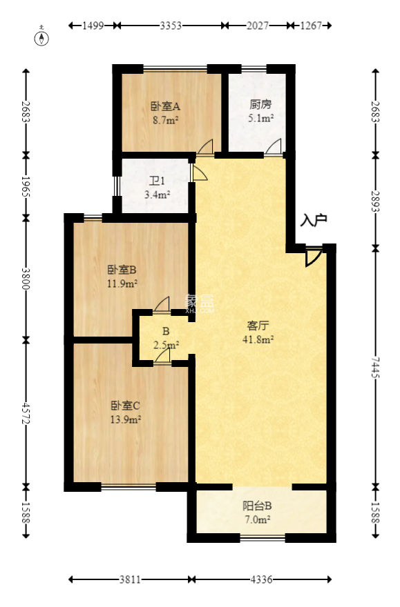 龙吉湾小区（龙瑞尚苑）  3室2厅1卫   52.80万