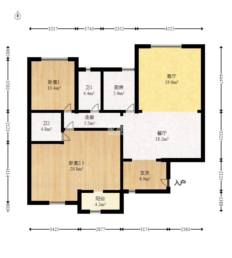 恒盛世家  3室2厅2卫   112.00万
