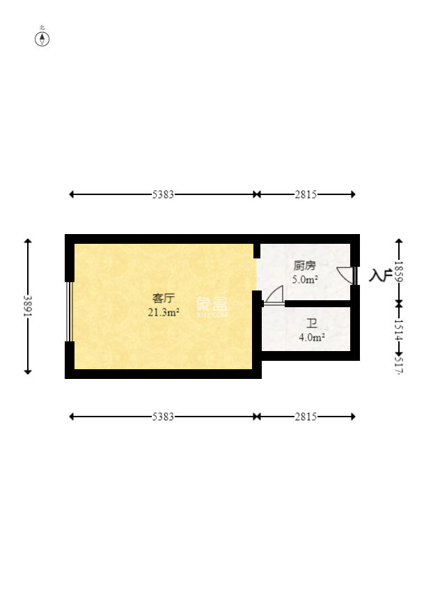 红星国际公寓  1室1厅1卫   40.00万