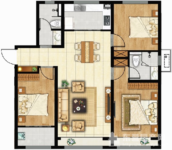 福天中央公馆  6室2厅3卫   145.00万户型图