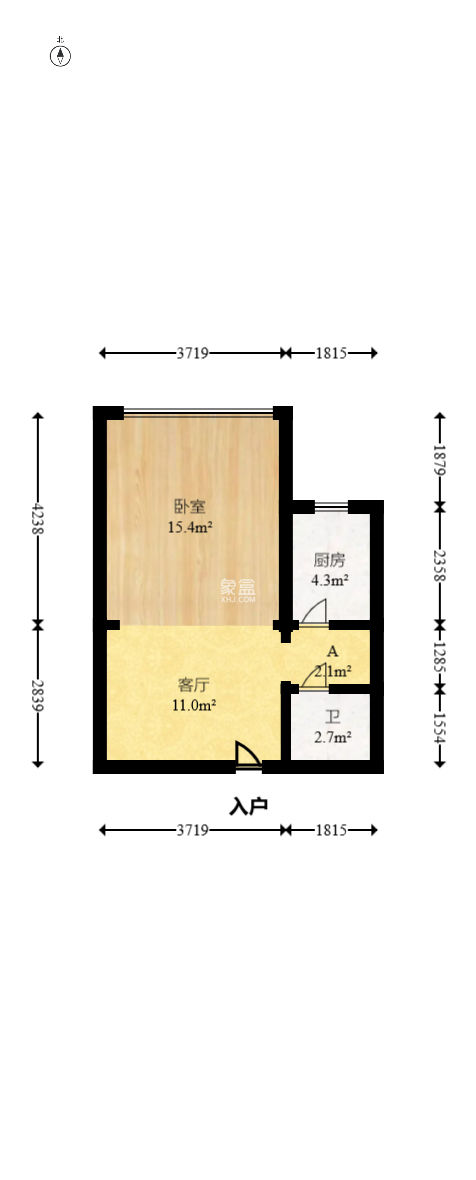 時代星座  1室1廳1衛(wèi)   28.70萬