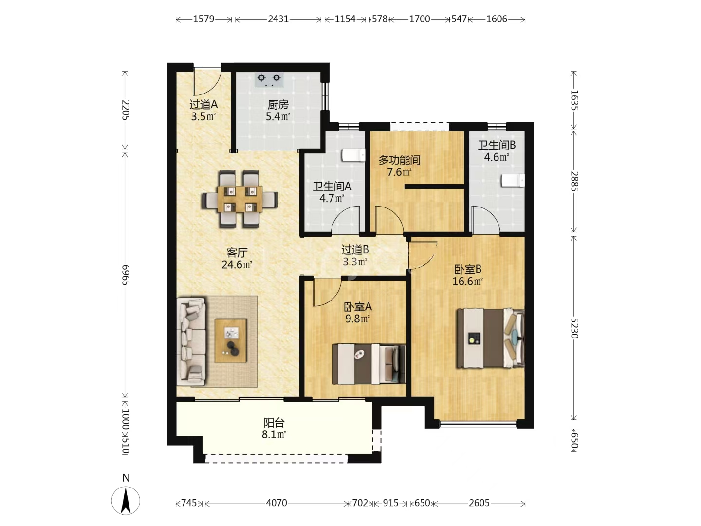 美的湾  3室2厅2卫    46.0万 美的湾  3室2厅2卫    46.0万室内图