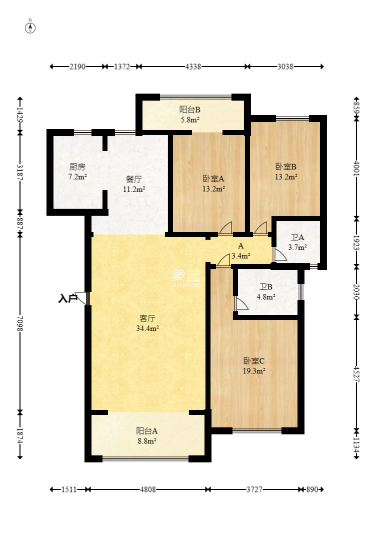 万煦园  3室2厅2卫   96.00万
