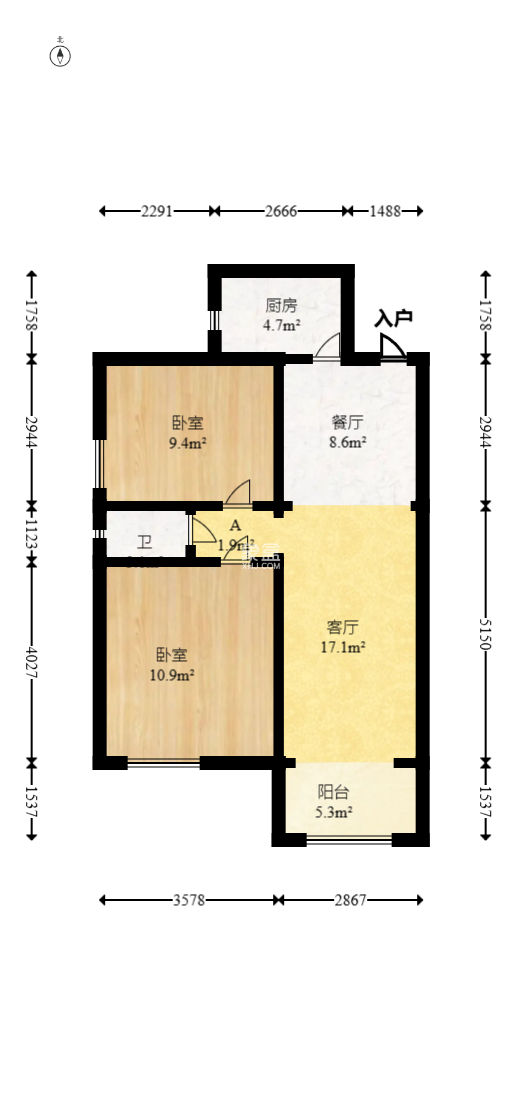 星雅美辰  2室2厅1卫   66.80万